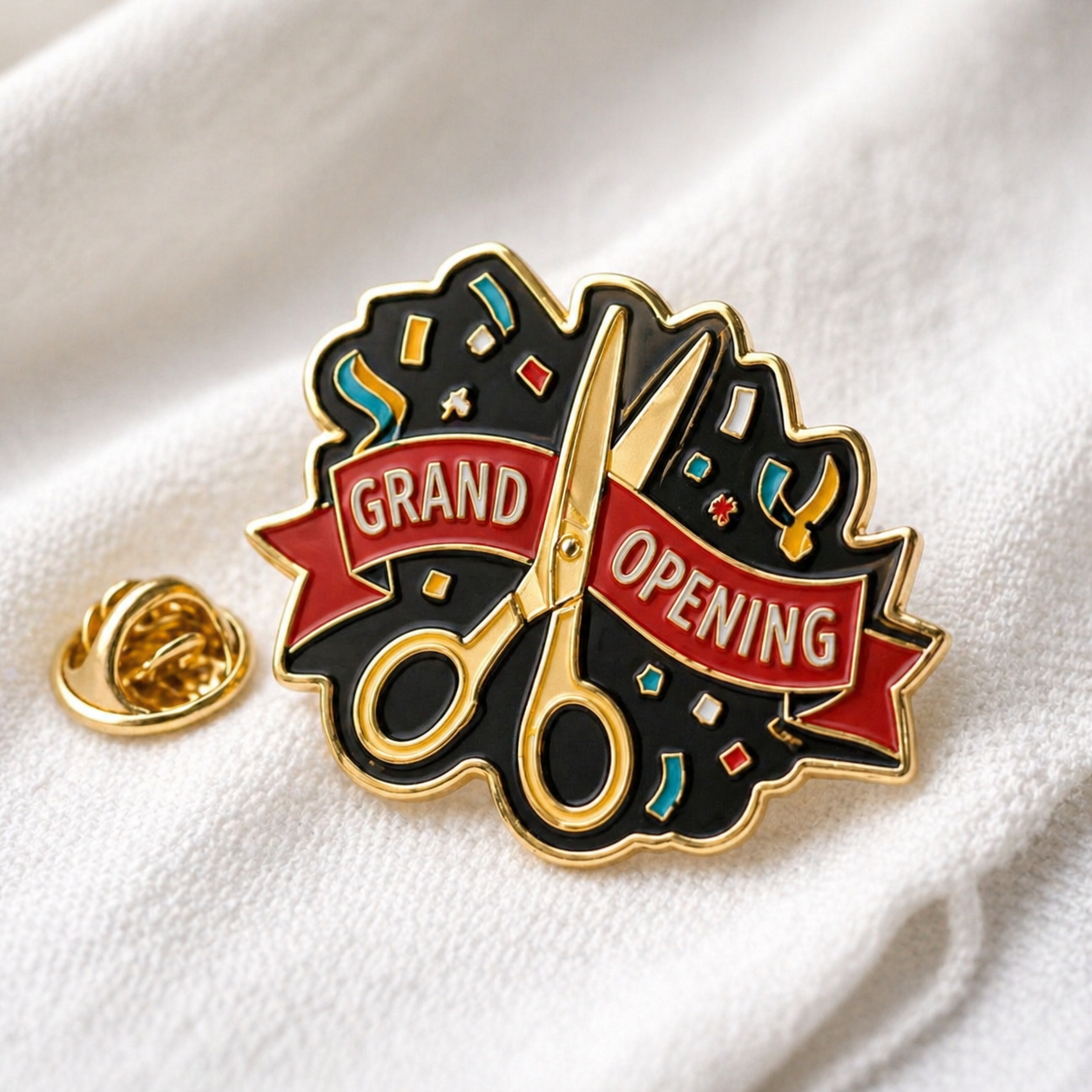 Grand opening pin